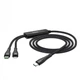 USB кабель HOCO U102 5A 100W 2in1 Type-C to Type-C/Lightning 1.5m, Black - зображення 4