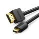 Кабель UGREEN HD127 Micro-HDMI to HDMI 4K@60Hz 2m Black (30103) - изображение 1