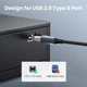 Кабель UGREEN US370 USB-C to USB-B 2.0 Printer Cable 1m Black (45034) - изображение 7