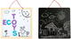 Tablica edukacyjna EcoToys 3w1 magnetyczna, kredowa, literki (5903089069805) - obraz 2