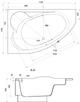 Ванна акриловая CERSANIT KALIOPE S301-114 170x110 левосторонняя + ножки PW06/PW01/S906-001 - изображение 4