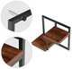 Kwietnik ścienny ModernHome by Multistore ME-ATS04 dwupoziomowe półki wiszące ozdoby Loft (5905817007608) - obraz 6