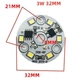 Светодиодный LED-модуль 3Вт, 32мм AC220В плата для ремонта ламп 3Вт, холодный белый - изображение 2