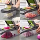 Ручной мультислайсер 14в1 Kitchen Ideas Veggie Slicer HA-347 многофункциональная овощерезка с контейнером - изображение 4