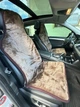 Накидка на сидіння автомобіля 2 шт. (універсальна) тепла з вовни колір коричневий - изображение 3