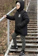Зимняя куртка пальто Винтер на овчине для мальчика Детский теплый пуховик парка на меху для детей и подростков зима Черный 140-146 - изображение 4