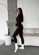 Жіночий однотонний термо-костюм (облягаюча кофта+лосини) Uaclothes 46-48 Коричневий (like35339-157611350) - изображение 6