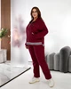 Жіночий прогулянковий костюм із замши (кофта + брюки) Uaclothes 58/60 Бордовий (like35380-158011373) - зображення 6