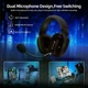 ATTACK Shark L80 PRO Wireless – Игровые беспроводные наушники с Bluetooth 5.3, 2.4G, 7.1 Surround Sound, 40мм динамики, до 35 часов работы, съемный микрофон, RGB подсветка Black - изображение 3