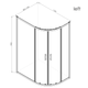 Душевая кабина угловая 110Х80L RJ K9177-FBM-1005 left - изображение 2