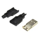 USB-AM - Разъем USB кабельный, штекер тип А, 4 контакта покрытие позолота 24К, корпус- пластик, цвет- черный - изображение 9