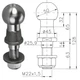 Шар фаркопа Winterhoff 50 мм 3500 кг М22 1860683 - изображение 2