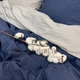 Комплект постельного белья Наша Швейка (простынь на резинке) Сатин страйп Дымчато синий и светлый серый однотонный Евро 200х220 см - изображение 2
