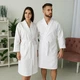 Легкий халат Luxyart Кимоно размер (50-52) L 100% хлопок белый (LS-3847) - изображение 1