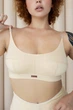 Хлопковый комплект нижнего белья Basic Fit топ-бра и трусики-слипы Бежевый M - изображение 8