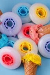 Колеса для роликов Flying Eagle Ice Cream Blue 72 mm 85a - изображение 5