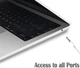 Чехол накладка Hardshell для MacBook Air 13,6" M2 2022 A2681 / M3 2024 A3113 / M4 2025 A3240 Matte Case ультратонкий прозрачно матовый пластик - изображение 5