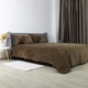 Покривало ТЕП "VELOUR" Коричневе/Ромб круглий, 180x240 - изображение 4