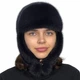 Шапка норковая Меховой Стиль Комбинированная Ушанка 54-60 Антрацитово-графитовый (058/H) - изображение 6