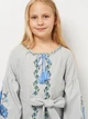 Дитяча сукня-вишиванка vishivano4ka 8205-7 110 сіра - изображение 2