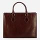 Torba shopper damska skórzana The Bridge 04101501-YF Ciemnobordowa - obraz 2
