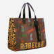 Сумка шопер жіноча тканинна Rebelle REB0297T0035-0138 Коричнева (800070349409) - зображення 3