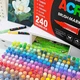 Маркер-кисть GuangNa Acrylic GN.8101 (240 шт) | Акриловые маркеры для рисования, творчества и декора (ab240) - изображение 11