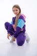 Детский спортивный утепленный костюм Kindamor Warm Beauty Purple для девочки, флис 122 см фиолетовый с розовым - изображение 3