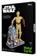 Металлический 3D конструктор "Star Wars C-3PO & R2-D2", Metal Earth, MMG276 - изображение 1