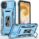 Чохол зі шторкою для камери Camshield Army Ring для Samsung Galaxy A07, ударостійкий кейс з кільцем-тримачем та функцією підставки Light Blue - изображение 1