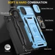 Чохол зі шторкою для камери Camshield Army Ring для Samsung Galaxy A07, ударостійкий кейс з кільцем-тримачем та функцією підставки Light Blue - изображение 2