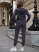 Спортивный костюм женский на флисе костюм зимний на молнии ZIP FUR графит M - изображение 4