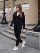 Спортивный костюм женский на флисе костюм зимний на молнии ZIP FUR Черный L - изображение 5