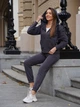 Спортивный костюм женский на флисе костюм зимний на молнии ZIP FUR графит M - изображение 8