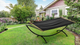 Hamak ze stelażem ModernHome by Multistore GW-940 296 x 120 x 103 cm Czarny (5905817002269) - obraz 5