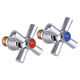 Ручки для змішувача з кран буксами (пара) ZERIX HANDLES SET-A722 (кераміка) (ZX2952) - зображення 1