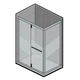 Душевая кабина без поддона Mixxus Premium BEVEL SC01-100x80x195-TR Black прозрачное стекло 6мм (MI6870) - изображение 4