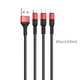 Кабель HOCO X26 Xpress 1 pull three charging cable iP+Micro+Type-C Black+Red (6957531080282) - зображення 2