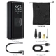 Автомобильный компрессор насос Cafele VC-027 100W TypeC с функцией PowerBank с фонариком и переходниками Черный - изображение 3