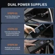 Автомобильный компрессор насос Cafele VC-027 100W TypeC с функцией PowerBank с фонариком и переходниками Черный - изображение 4