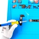 Силиконовый коврик Mechanic V51, мат термостойкий для пайки и ремонта техники, 450x300 мм, Blue - изображение 6