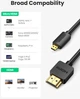 Кабель Ugreen HD127 Micro-HDMI to HDMI 4K Cable Male to Male 2 м Black (UGR-30103) - изображение 3