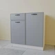 Тумба на кухню 800 мм МДФ (без столешницы). Нижний модуль для кухни 80 см Білий/Сірий - изображение 1