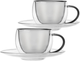 Zestaw filiżanek Orion Double z podwójną ścianką ze spodkiami 90 ml 2 szt (8592381192549) - obraz 1