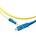 Патчкорд оптический SC/UPC - LC/UPC simplex 1м, одномодовый, G.657.A1, LSZH, жёлтый кабель — для FTTH, PON, телекоммуникационных сетей - изображение 2
