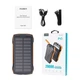 Повербанк з сонячною панеллю 20000mAh Choetech B657 Black PD20W+QC QC3.0 PD3.0 бездротова зарядка (43-00134) - зображення 5