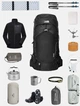 Рюкзак туристический Naturehike Helium CNK2450XB014 M 70 л Черный (6975641883876) - изображение 4