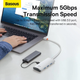 USB-хаб Baseus Lite Series 4-Port USB-A HUB Adapter (USB-A to USB 3.0*4) 25cm White (WKQX030002) - изображение 7
