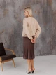 Юбка миди осенняя женская ARTKNIT Плиссе XL Шоколад (2251940731013) - изображение 8