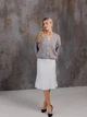 Юбка миди осенняя женская ARTKNIT Плиссе S Белая (2251948799015) - изображение 11